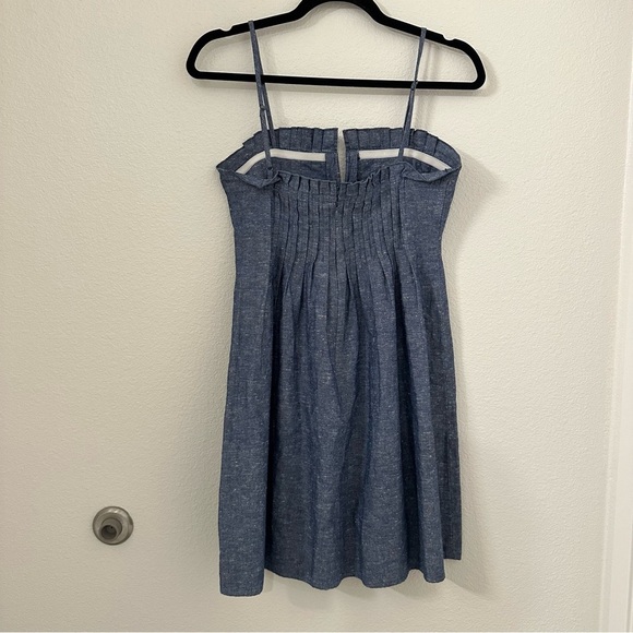 Madewell Denim Pintuck Cami Dress size 0 pintucked bodice blue - Picture 6 of 13